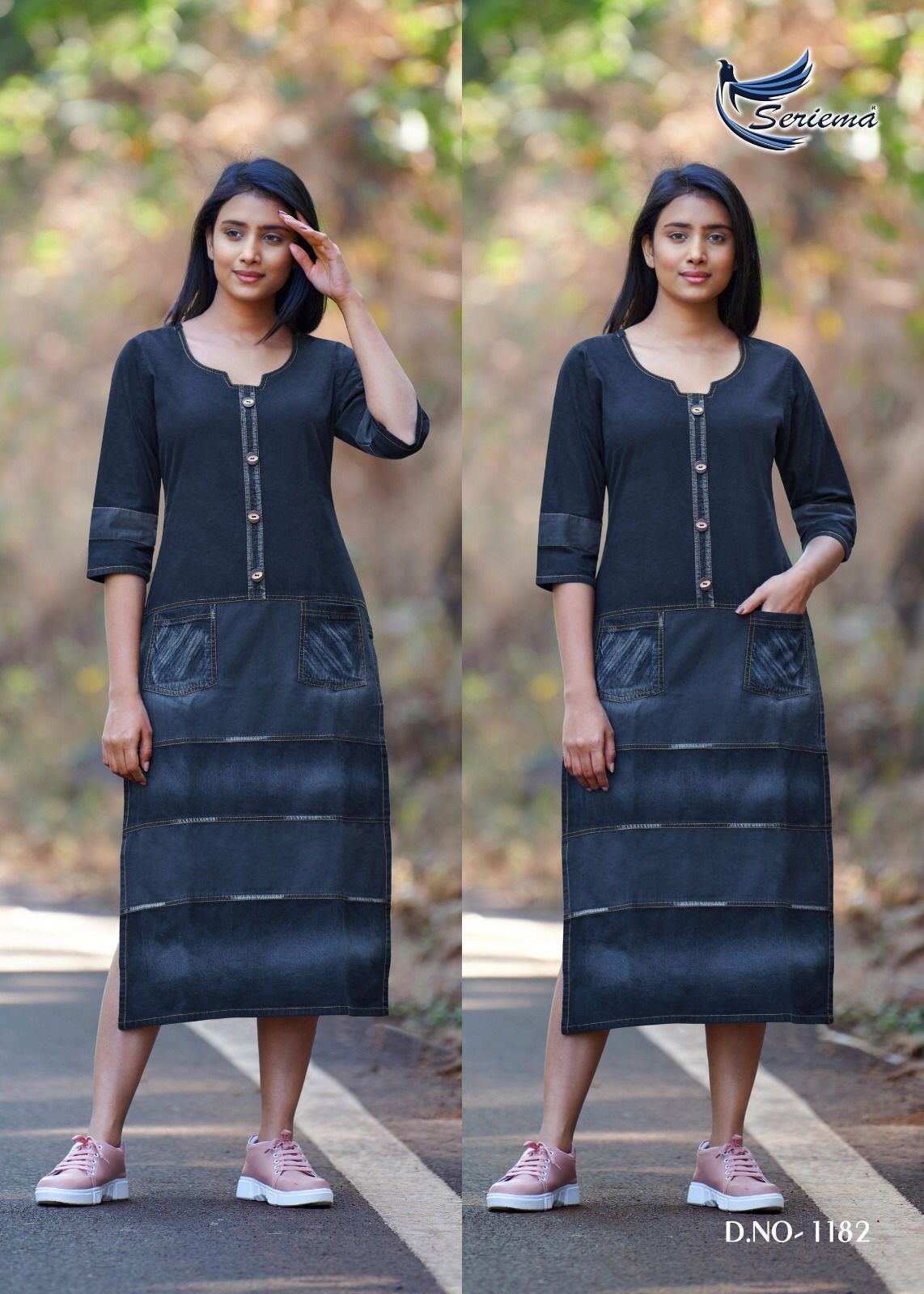 Seriema Kumb Capture 4 Denim Wholesale Party Wear Kurtis